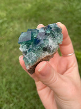 Load image into Gallery viewer, Green-Blue English Fluorite from the Cousin Jack Pocket at Rogerley Mine
