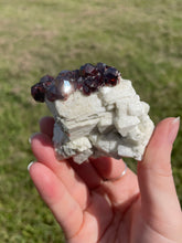 Load image into Gallery viewer, Spessartine Garnets on Feldspar
