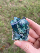 Load image into Gallery viewer, Green-Blue English Fluorite from the Cousin Jack Pocket at Rogerley Mine
