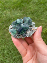 Load image into Gallery viewer, Green-Blue English Fluorite from the Cousin Jack Pocket at Rogerley Mine
