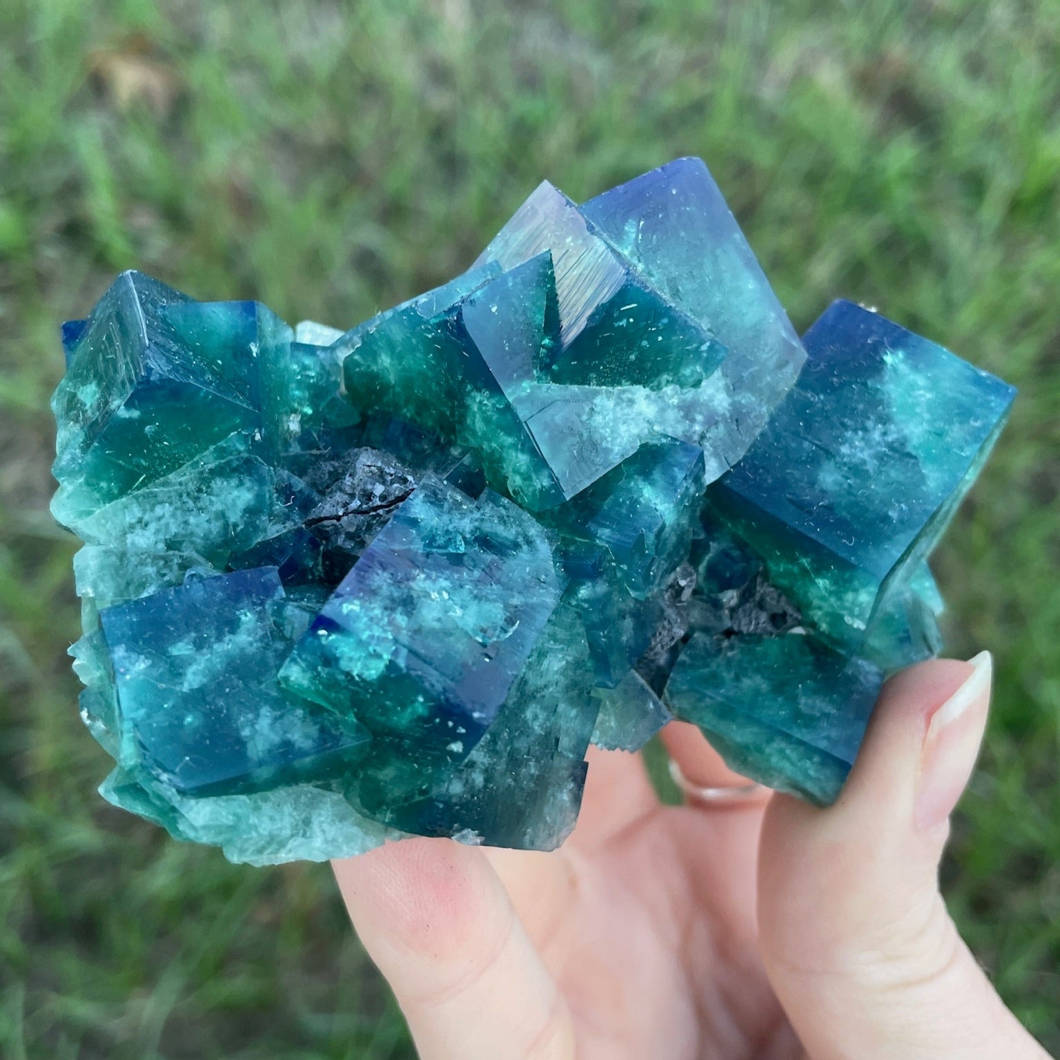 Green-Blue English Fluorite from the Cousin Jack Pocket at