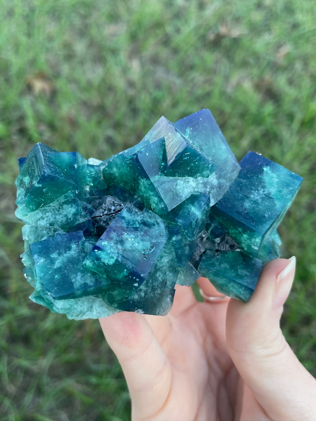 Green-Blue English Fluorite from the Cousin Jack Pocket at Rogerley Mine