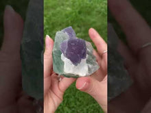 Load and play video in Gallery viewer, Purple and Green Fluorite
