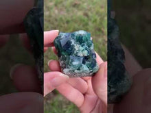 Load and play video in Gallery viewer, Green-Blue English Fluorite from the Cousin Jack Pocket at Rogerley Mine
