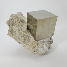 Load image into Gallery viewer, Large Pyrite Cube on Matrix
