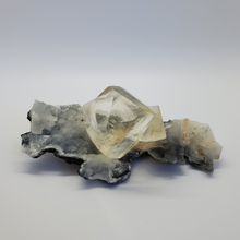 Load image into Gallery viewer, Calcite Crystal on Druzy Quartz
