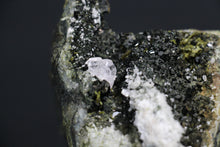 Load image into Gallery viewer, Apatite with Albite, Epidote, Augite, and Actinolite (var. Byssolite) on Matrix
