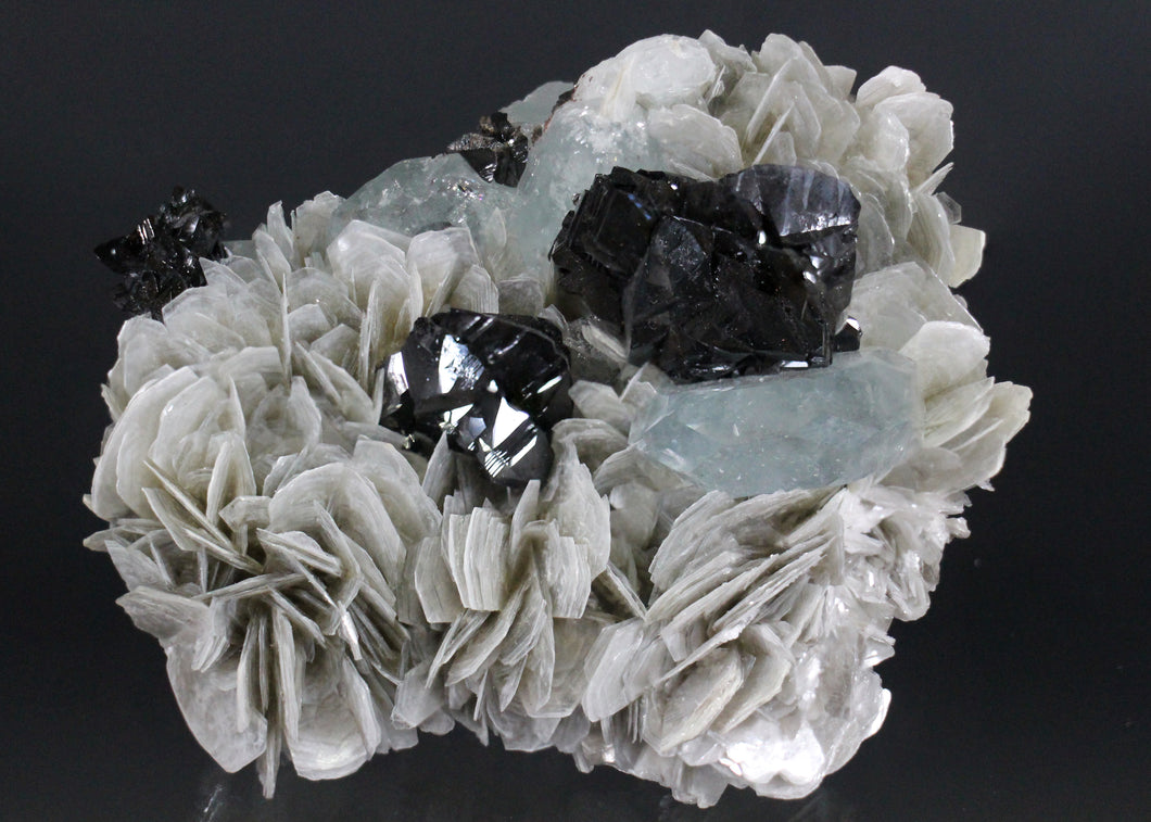 Cassiterite, Aquamarine, and Muscovite