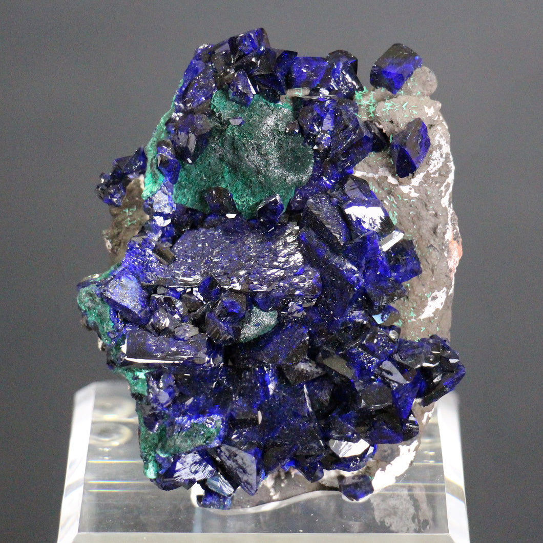 Azurite with Malachite from Milpillas