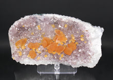 Load image into Gallery viewer, Calcite on Amethyst with Hematite Inclusions
