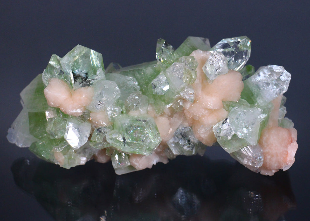 Cluster of Fluorapophyllite and Stilbite Crystals