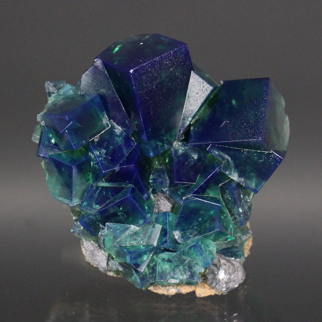 English Fluorite with Galena from the Cousin Jack Pocket - F1055