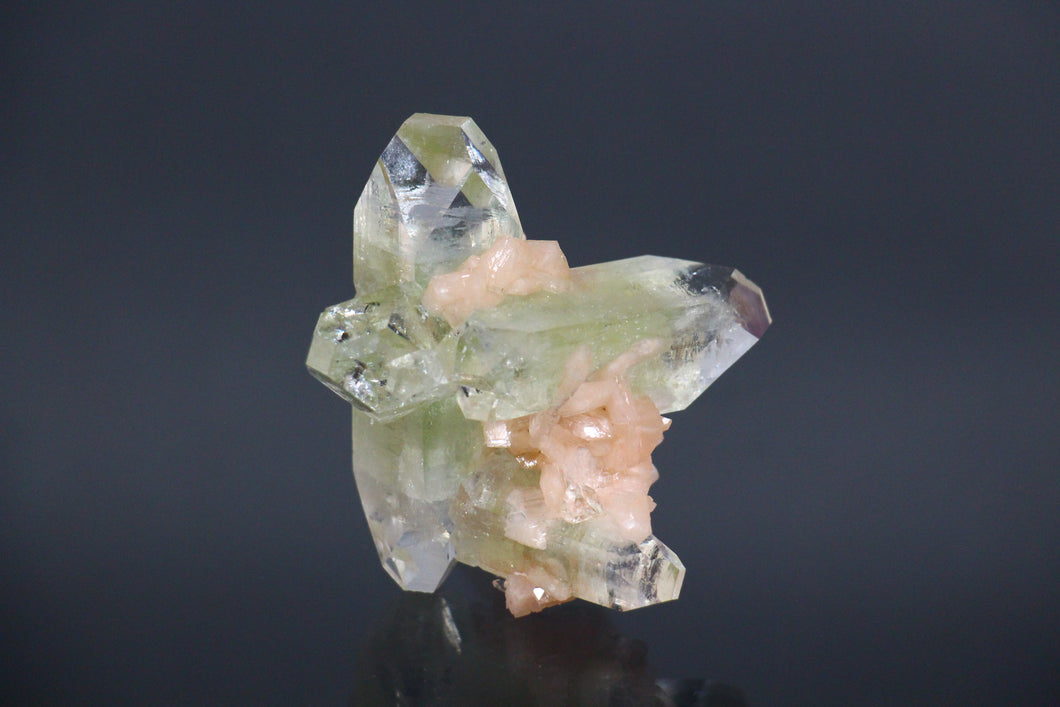 Upright Fluorapophyllite with Stilbite