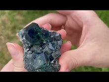 Load and play video in Gallery viewer, English Fluorite with Galena from the Cousin Jack Pocket - F1049
