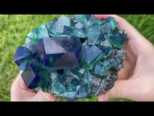 Load and play video in Gallery viewer, English Fluorite with Galena from the Cousin Jack Pocket - F1066
