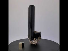 Load and play video in Gallery viewer, Black Schorl Tourmaline with Druzy Quartz Base
